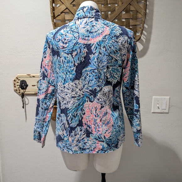 Lilly Pulitzer UPF 50 Skipper Popover in Multi Lilly’s House  size XL - Picture 4 of 5